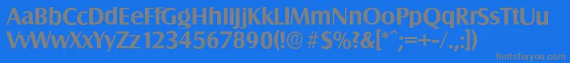 SalzburgserialBold-Schriftart – Graue Schriften auf blauem Hintergrund