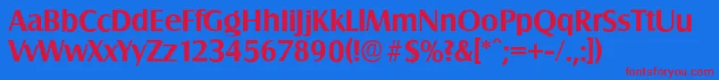SalzburgserialBold Font – Red Fonts on Blue Background