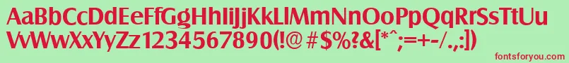 SalzburgserialBold Font – Red Fonts on Green Background