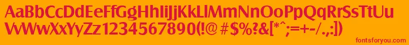 SalzburgserialBold Font – Red Fonts on Orange Background