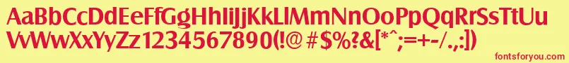 SalzburgserialBold Font – Red Fonts on Yellow Background