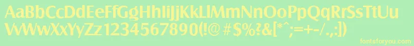 SalzburgserialBold Font – Yellow Fonts on Green Background