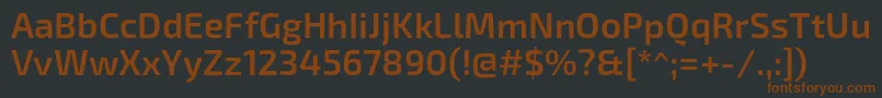 フォントExo2.0Semibold – 黒い背景に茶色のフォント