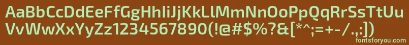 fuente Exo2.0Semibold – Fuentes Verdes Sobre Fondo Marrón