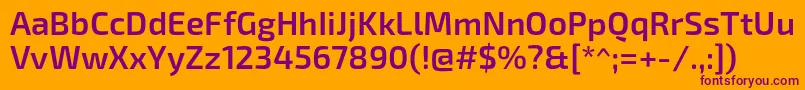 Exo2.0Semibold Font – Purple Fonts on Orange Background