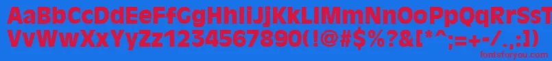 OliviaantiqueblackRegular Font – Red Fonts on Blue Background