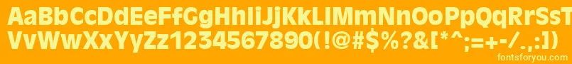 OliviaantiqueblackRegular Font – Yellow Fonts on Orange Background