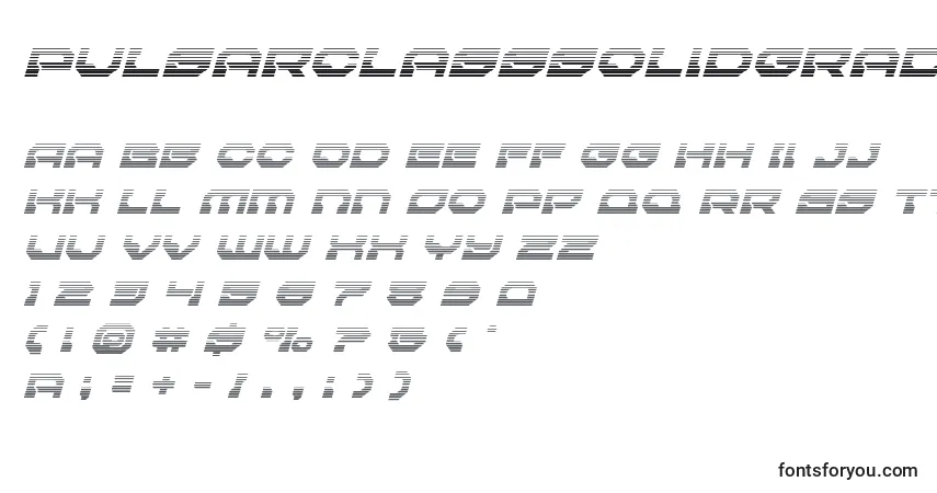 Pulsarclasssolidgradital Font – alphabet, numbers, special characters
