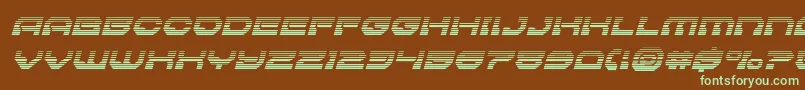 Pulsarclasssolidgradital Font – Green Fonts on Brown Background