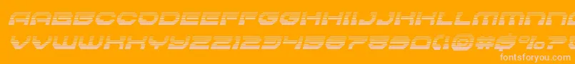 Pulsarclasssolidgradital Font – Pink Fonts on Orange Background