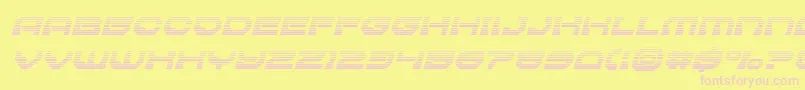 Pulsarclasssolidgradital-fontti – vaaleanpunaiset fontit keltaisella taustalla