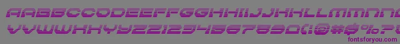 フォントPulsarclasssolidgradital – 紫色のフォント、灰色の背景