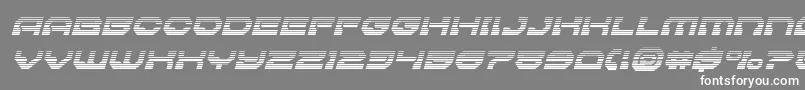 フォントPulsarclasssolidgradital – 灰色の背景に白い文字