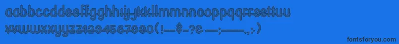 Oxfordcp Font – Black Fonts on Blue Background