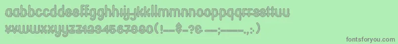 Oxfordcp Font – Gray Fonts on Green Background