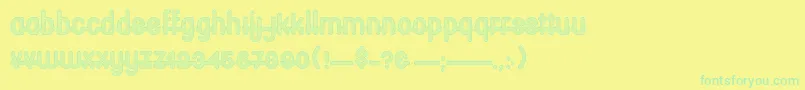 Oxfordcp Font – Green Fonts on Yellow Background