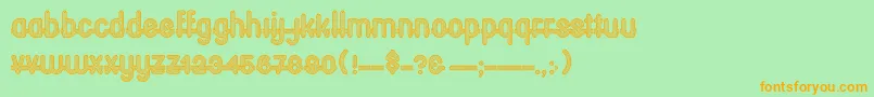 Oxfordcp Font – Orange Fonts on Green Background