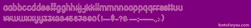 Oxfordcp Font – Pink Fonts on Purple Background