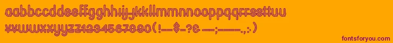 Oxfordcp Font – Purple Fonts on Orange Background