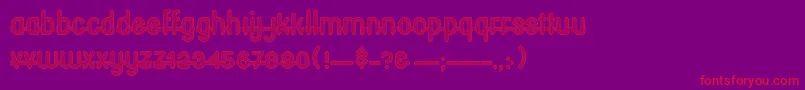 Oxfordcp-Schriftart – Rote Schriften auf violettem Hintergrund