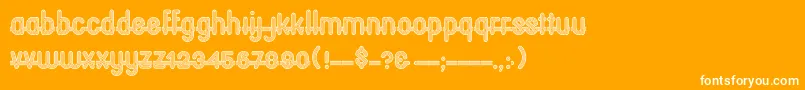 Oxfordcp Font – White Fonts on Orange Background