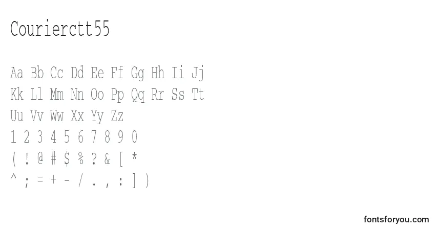 Schriftart Courierctt55 – Alphabet, Zahlen, spezielle Symbole