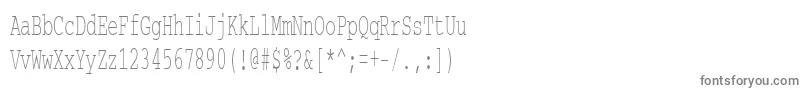 フォントCourierctt55 – 灰色のフォント