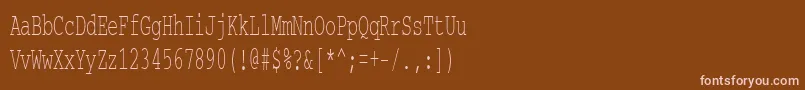 Шрифт Courierctt55 – розовые шрифты на коричневом фоне
