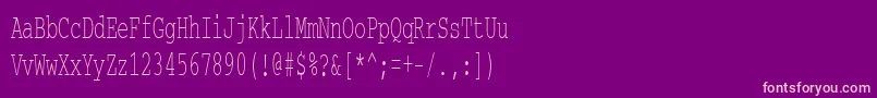 Шрифт Courierctt55 – розовые шрифты на фиолетовом фоне