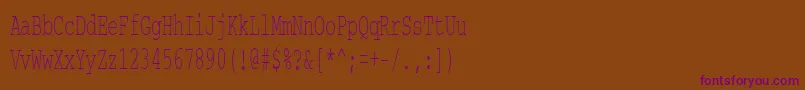 Шрифт Courierctt55 – фиолетовые шрифты на коричневом фоне