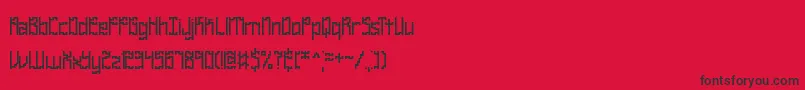 ZirconiaCubicBrk Font – Black Fonts on Red Background