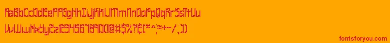 ZirconiaCubicBrk Font – Red Fonts on Orange Background