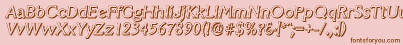 VeracruzshadowItalic Font – Brown Fonts on Pink Background
