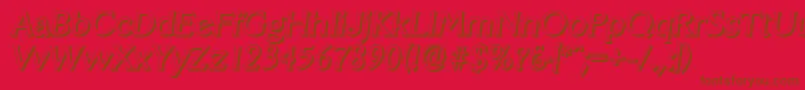 VeracruzshadowItalic Font – Brown Fonts on Red Background