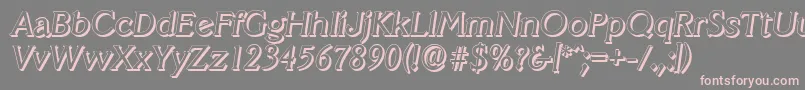 VeracruzshadowItalic-Schriftart – Rosa Schriften auf grauem Hintergrund