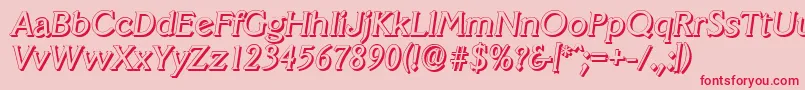 VeracruzshadowItalic Font – Red Fonts on Pink Background