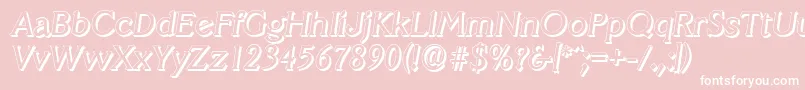 VeracruzshadowItalic Font – White Fonts on Pink Background