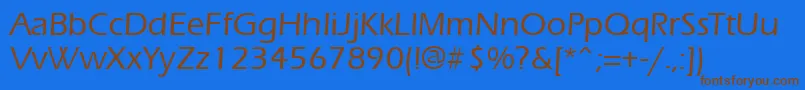 ErgoemildRegular Font – Brown Fonts on Blue Background