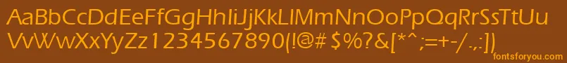 ErgoemildRegular Font – Orange Fonts on Brown Background