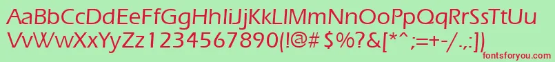 ErgoemildRegular Font – Red Fonts on Green Background