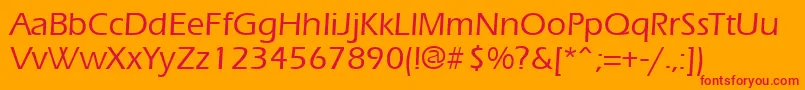 ErgoemildRegular Font – Red Fonts on Orange Background