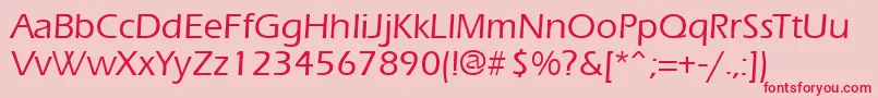 ErgoemildRegular Font – Red Fonts on Pink Background