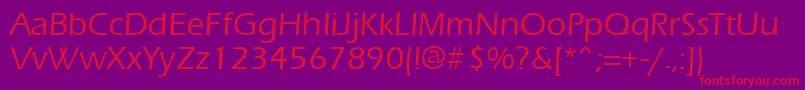 ErgoemildRegular Font – Red Fonts on Purple Background