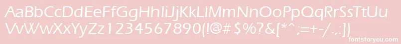 ErgoemildRegular-Schriftart – Weiße Schriften auf rosa Hintergrund