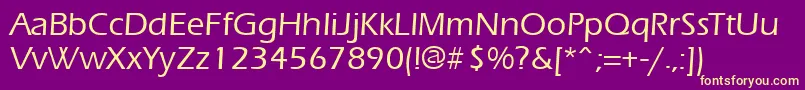 ErgoemildRegular Font – Yellow Fonts on Purple Background