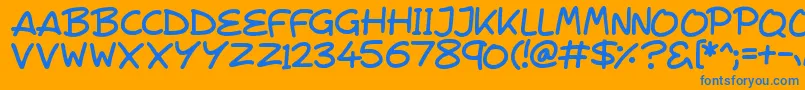 VeggieSeedlings Font – Blue Fonts on Orange Background