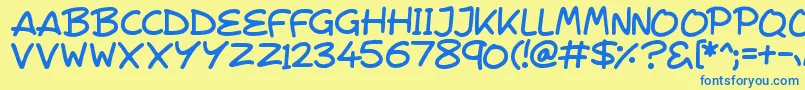 VeggieSeedlings Font – Blue Fonts on Yellow Background