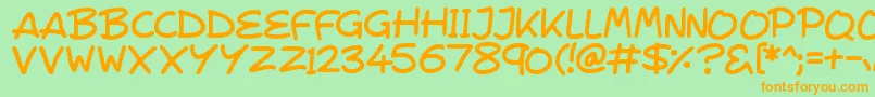 VeggieSeedlings Font – Orange Fonts on Green Background