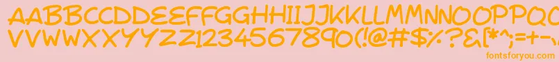 VeggieSeedlings Font – Orange Fonts on Pink Background