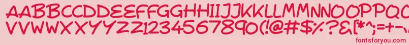 VeggieSeedlings Font – Red Fonts on Pink Background